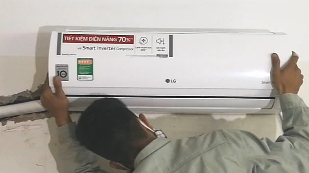 thi công ống đồng máy lạnh âm tường