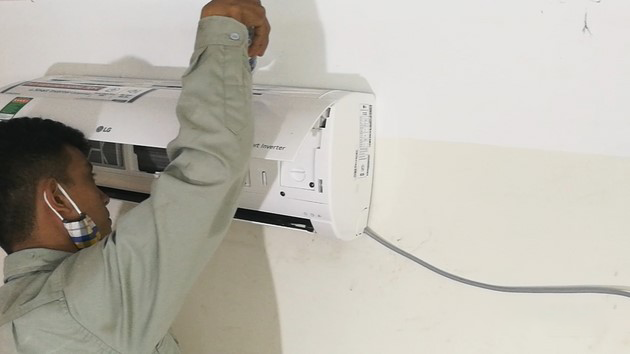 thi công ống đồng máy lạnh âm tường