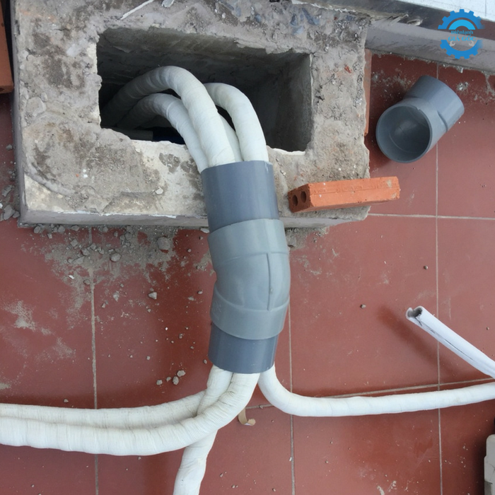 thi công ống đồng máy lạnh âm tường