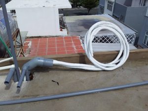 Vị trí thi công ống đồng máy lạnh