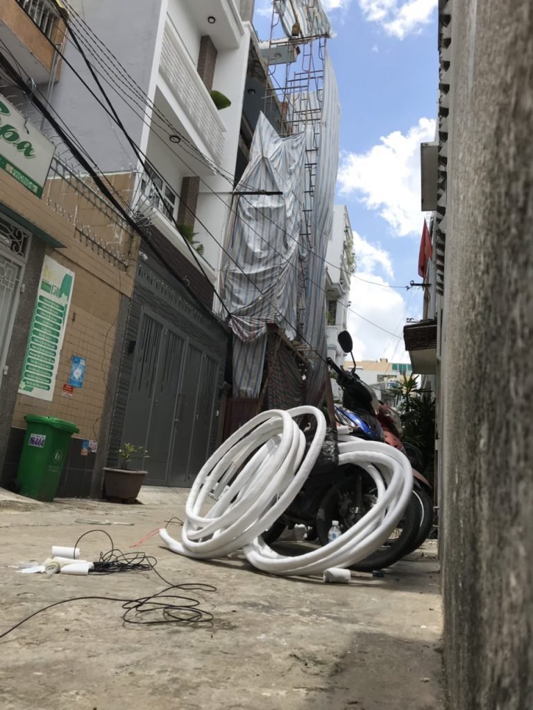 thi công ống đồng máy lạnh bình tân